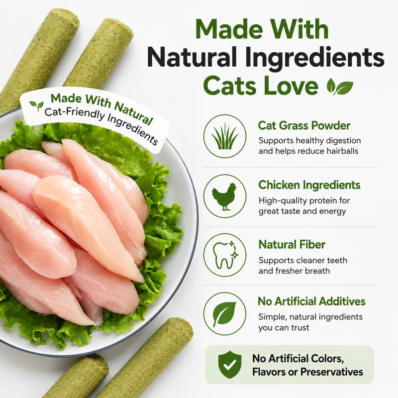 Cat Grass Teething Sticks